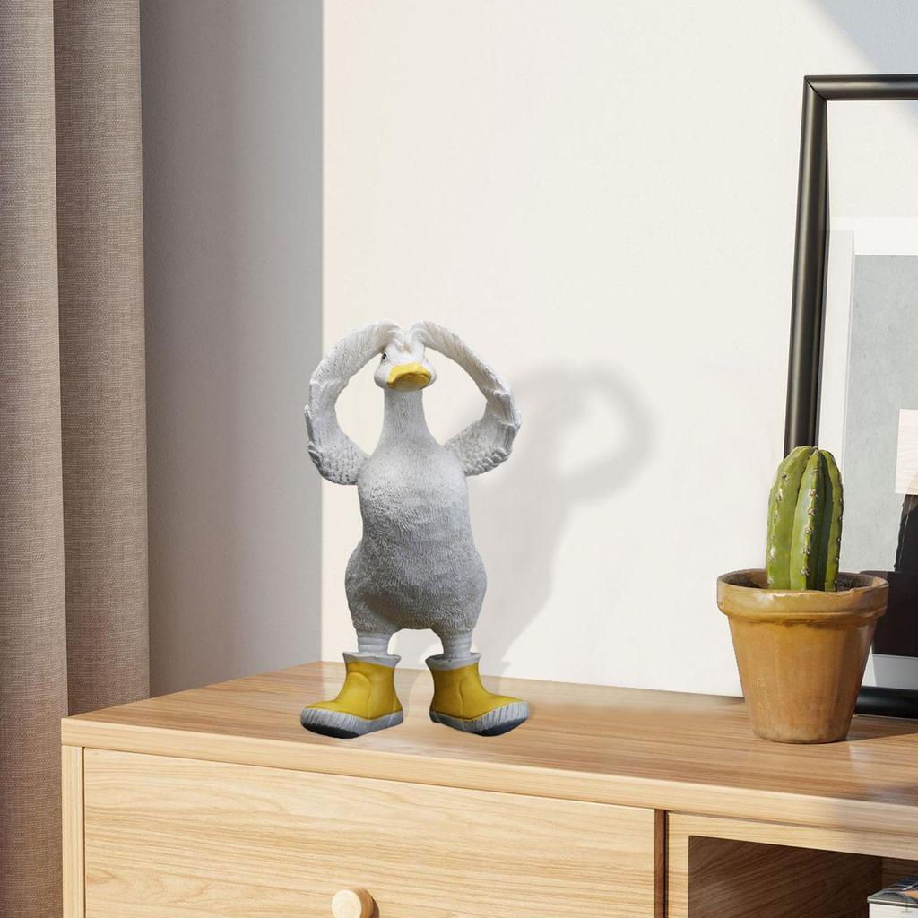 Animal Sculpture Duck Statue Figurine Ornament for Bedroom Birthday Living Room