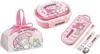 Skater My Melody 24 Ushiro Shiro Antibacterial Dishwasher Safe Fluffy Lid Tight Lunch Box Oval Bento Box 360ml Trio Set Lunch Drawstring My Melody