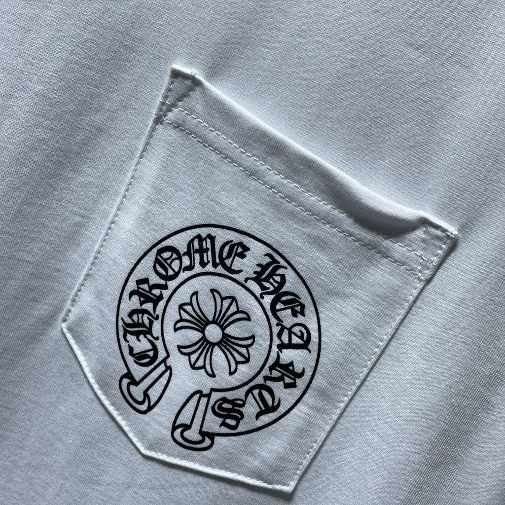 8555 CHROME HEARTS 2025 Лето Новая Высококачественный Хлопок Круглый Вырез Свободный Большой Размер Мужская и Женская Футболка Парная Футболка