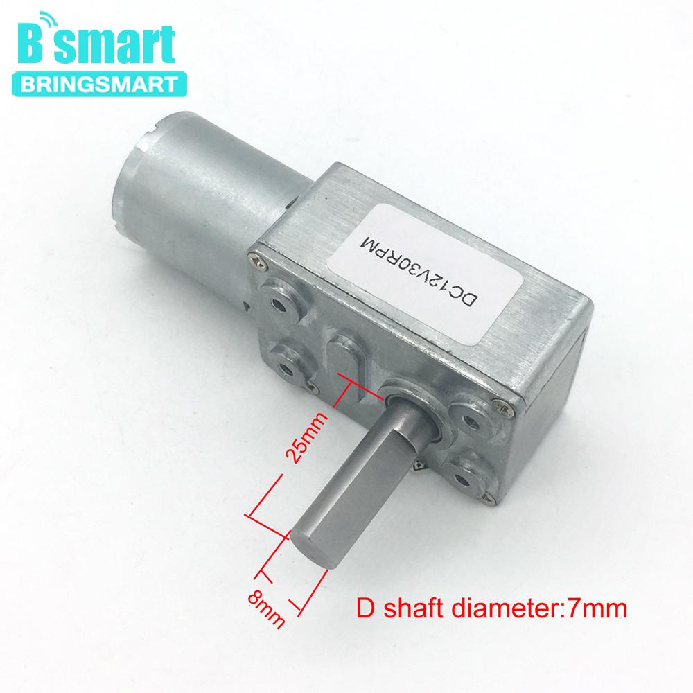 12V Volt DC Worm Gear Reducer Motors 24V DC 8MM D7 Shaft Length 25MM Reversed High Torque Reduction Self-Lock JGY370 Customized