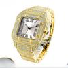 Европа и США Римская шкала Высококачественные модные хип-хоп бриллиантовые квадратные мужские часы с бриллиантами