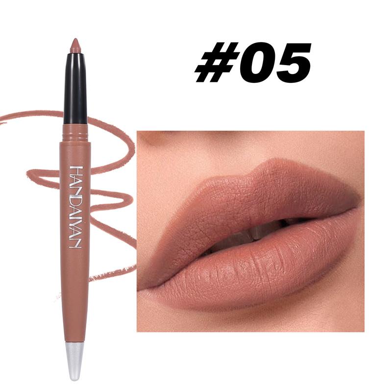 6-цветный матовый карандаш для губ Single Nude Lipstick Pen, стойкая водостойкая и не легко обесцвечивающаяся губная помада Hook Lip Pencil
