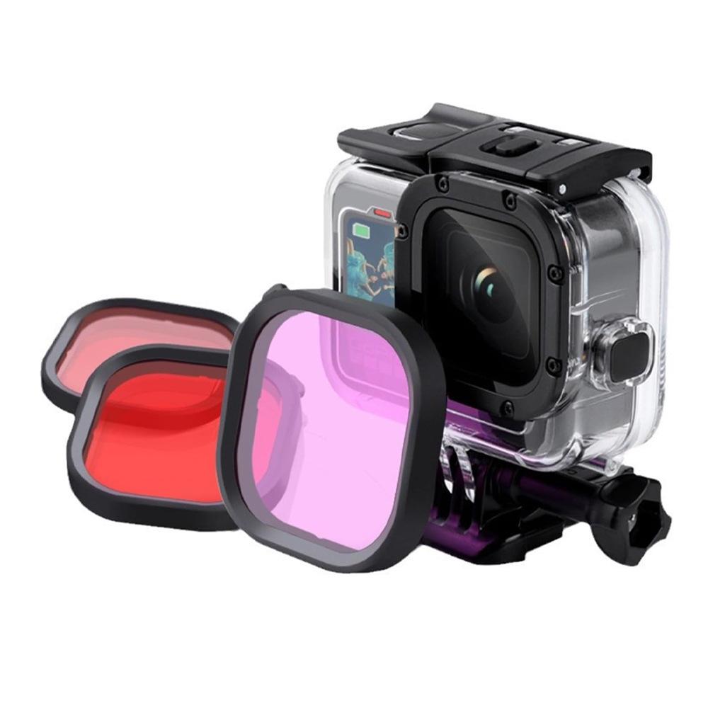 Водонепроницаемый бокс GoPro Hero 9-13 с трехцветными фильтрами - Аксессуары для дайвинга