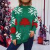 Women's Fashion Fall And Winter Christmas Loose Round Neck Pullover Knitted Sweater
