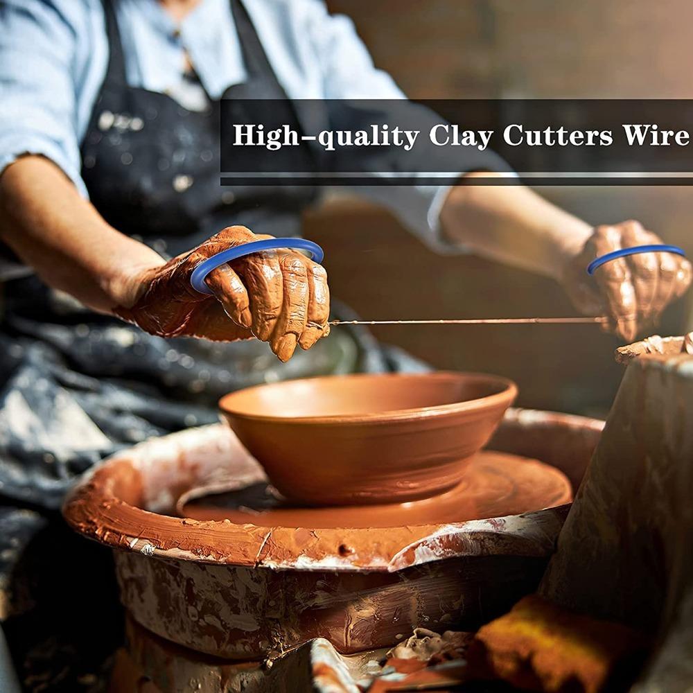 4PCS Black Clay Cutters Wire Stainless Steel Stainless Steel Cut Off Tools Pottery Studio