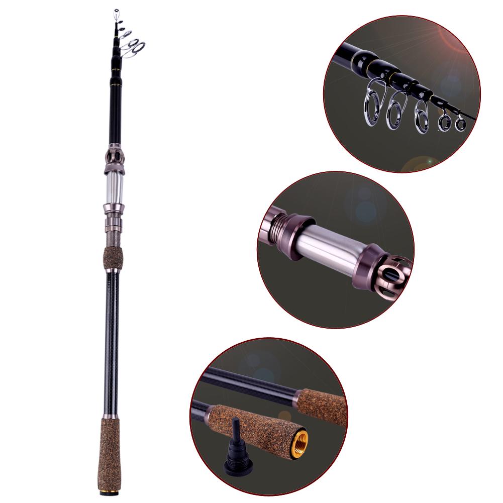 Удочка Спиннинговая удочка Телескопическая спиннинговая удочка Портативная удочка Углеродные рыболовные снасти