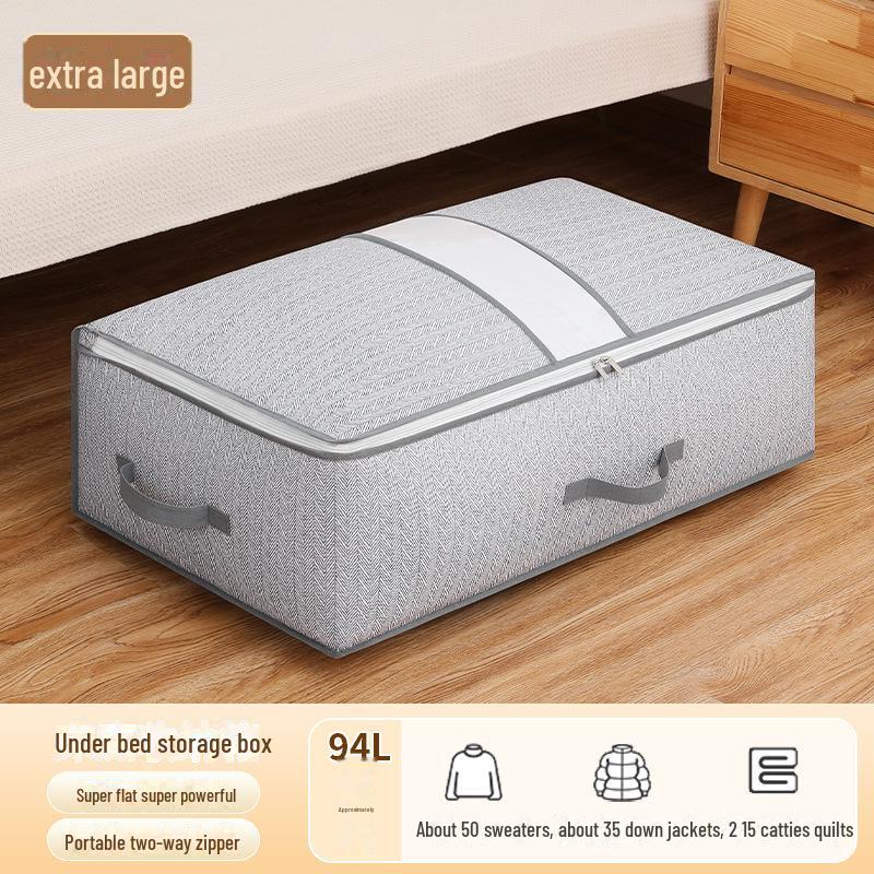 Большая вместительная сумка с застежкой-молнией и окном для хранения одежды и одеял