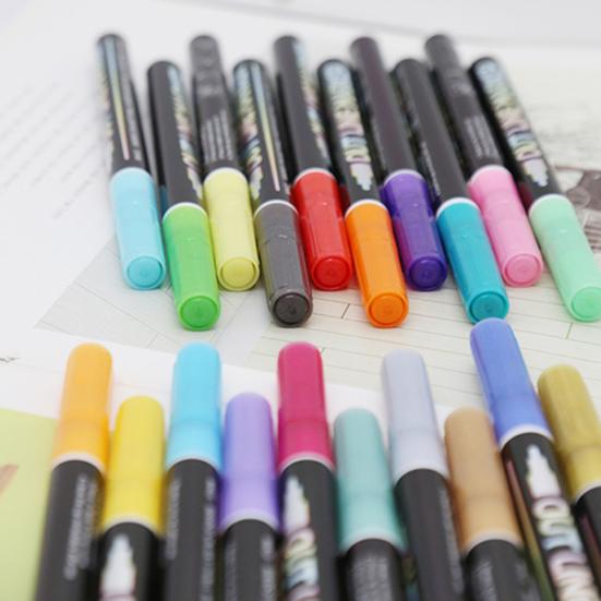 8/12/20 шт. мерцающие маркеры с двойной линией и кончиком 1-3 мм, чернила без запаха, гладкие металлические ручки для письма для изготовления карточек, надписи, художественный рисунок своими руками