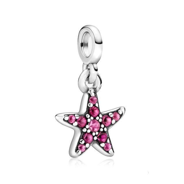 925 Silver Me Series Starfish Moon Pineapple Small Charms Pendant Beads Fit Original Fashion Me Bracelet Women Jewelry DIY