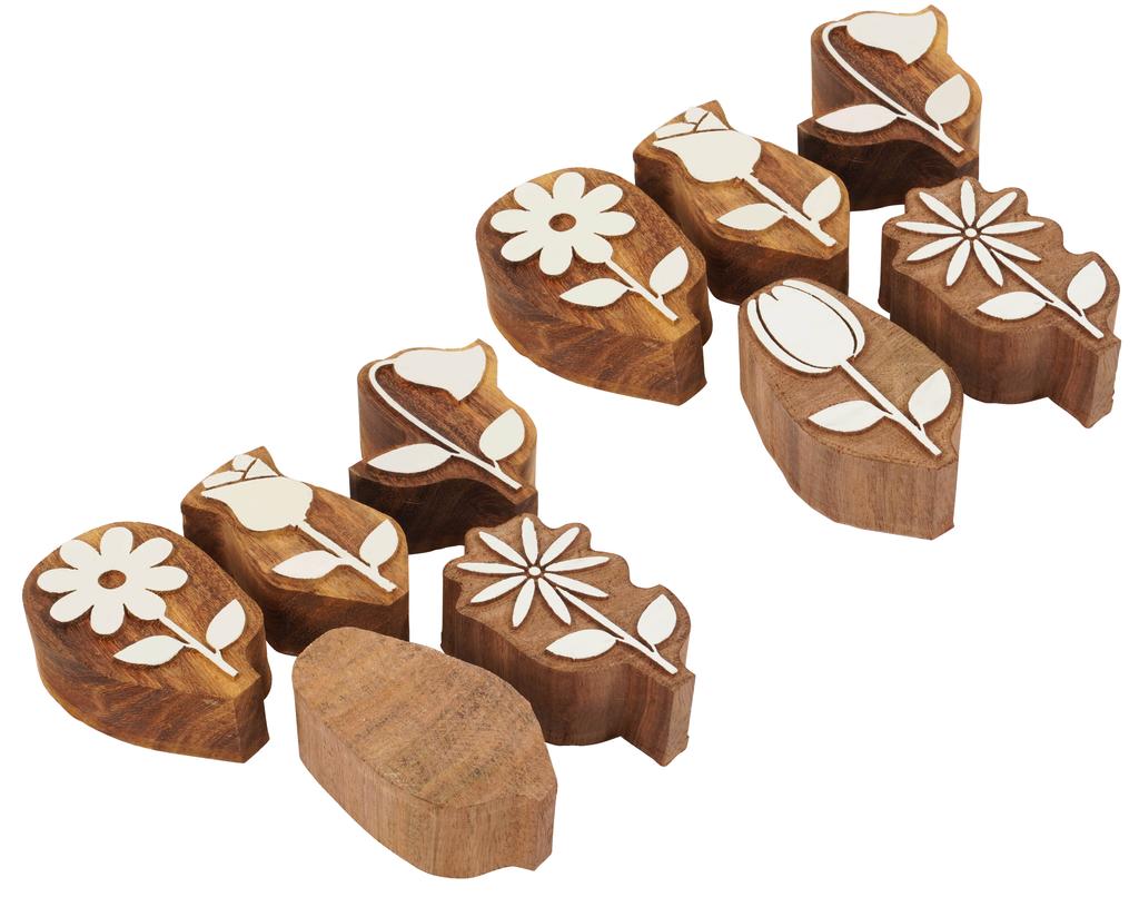 IBA Indianbeautifulart Текстильный печатный блок Цветок Ручная резьба по дереву Печать на деревянном блоке Текстиль