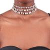 Jewelry Large Block Multi -layer Rhinestone Fashion Necklace Party Banquet Dress Accessories