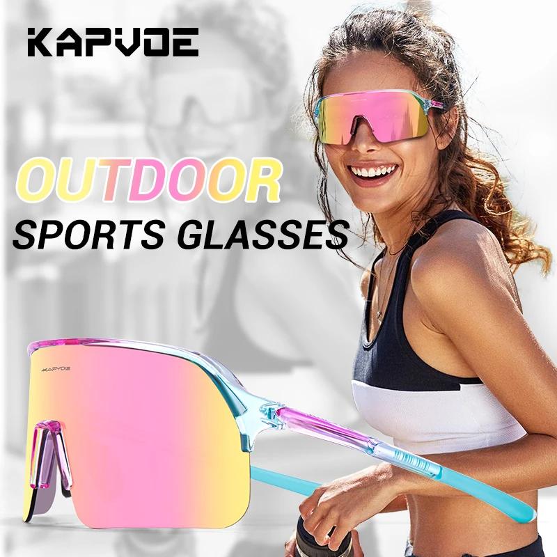 KAPVOE UV400 Велосипедные Очки Солнцезащитные Очки для Бега на Открытом Воздухе Спортивные Очки для Хайкинга Вождения Велосипеда Мужские Женские Очки для Горного Велосипеда Шоссейного Велосипеда