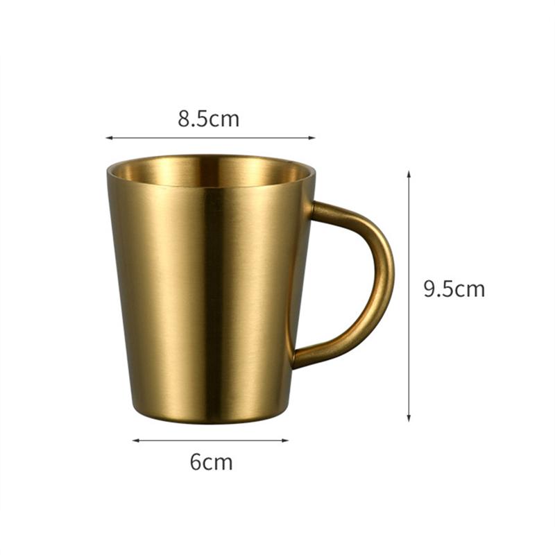 Корейская двухслойная пивная кружка из нержавеющей стали для чая, изолированная, противоожоговая кофейная кружка с ручкой, стакан для кухни, посуда для питья