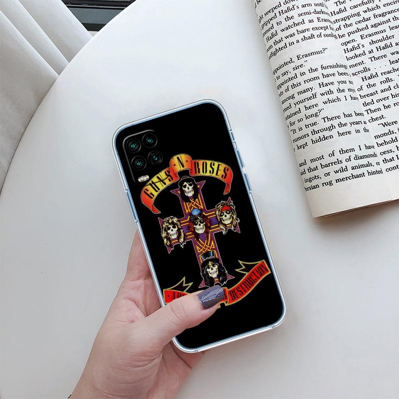 BH24 G-guns R-roses Прозрачный чехол для телефона для Samsung Galaxy A04 A04S A14 A23 A34 A54 M23 M33 M52 M53