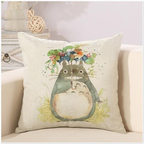 Милый мультфильм Тоторо, милый пледы, наволочка, чехол для подушки квадратной формы, чехол для подушки с шиншиллой для дивана, дома, Капа де Альмофадас 45x45