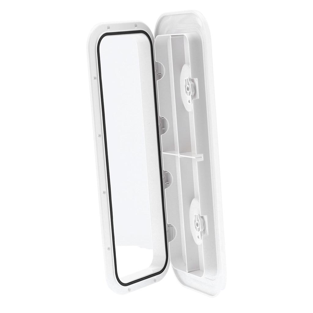 Deck Access   Inspection Cover 180 degrees  Hinged Lid Anti UV with Lock for Marine Boat 24 x 9.5in(White )