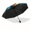 Uzumaki Fire Mode Artwork Umbrella with Plastic Handle, Compact & Stylish, Vibrant Cartoon Pattern, Suitable for All Seasons H