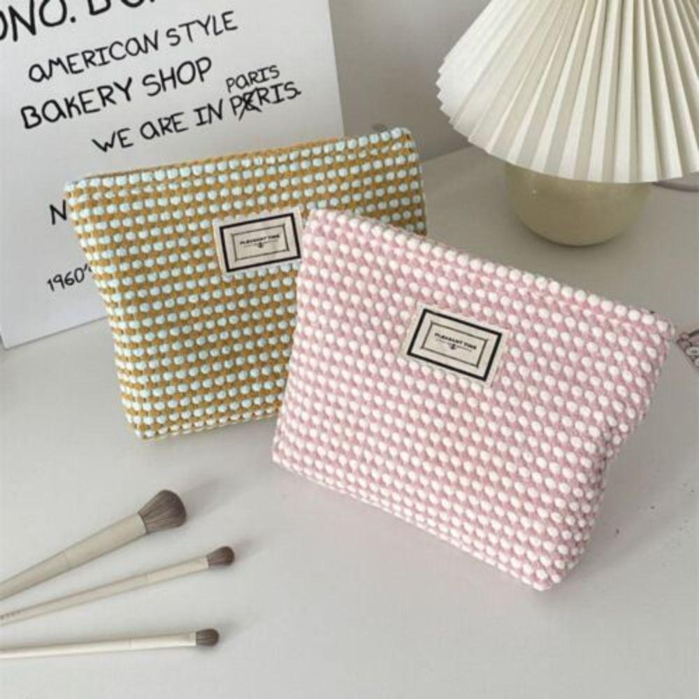 Canvas Lipstick Makeup Bag Simple Storage Bag New Cosmetic Organizer Pouch for Women Girls