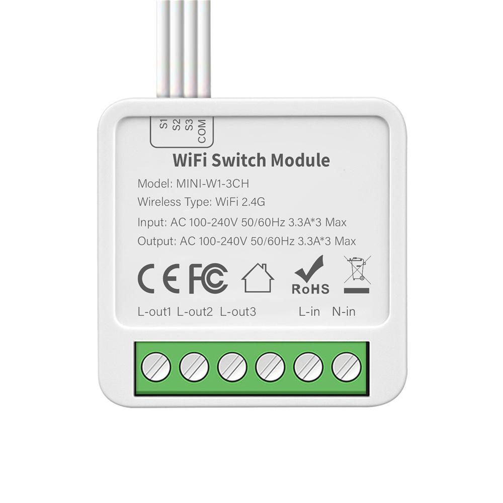 Tuya Mini 2/3/4 Gang Wifi Smart Switch 2 Way Module On Off Breaker Беспроводные удаленные голосовые переключатели для Google Home Alexa Alice