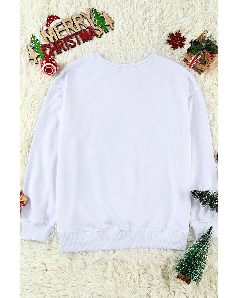 Azura Exchange Свитшот-пуловер с принтом «Леопард и снежинка»