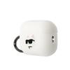 Karl Lagerfeld KLAP2RUNCHH AirPods Pro 2 (2022/2023) cover white/white Silicone Choupette Head 3D