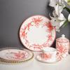 Pastoral Lily of The Valley Series Ceramic Dinner Plate Bone China Tableware Desktop Decoration Round Plate Home Decoration