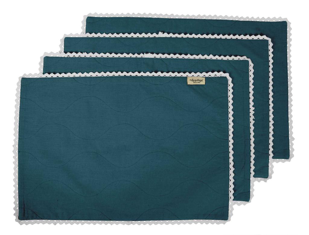 Vargottam Черный домашний декор хлопок гибкая двусторонняя ткань белые кружевные салфетки столовые коврики-набор из