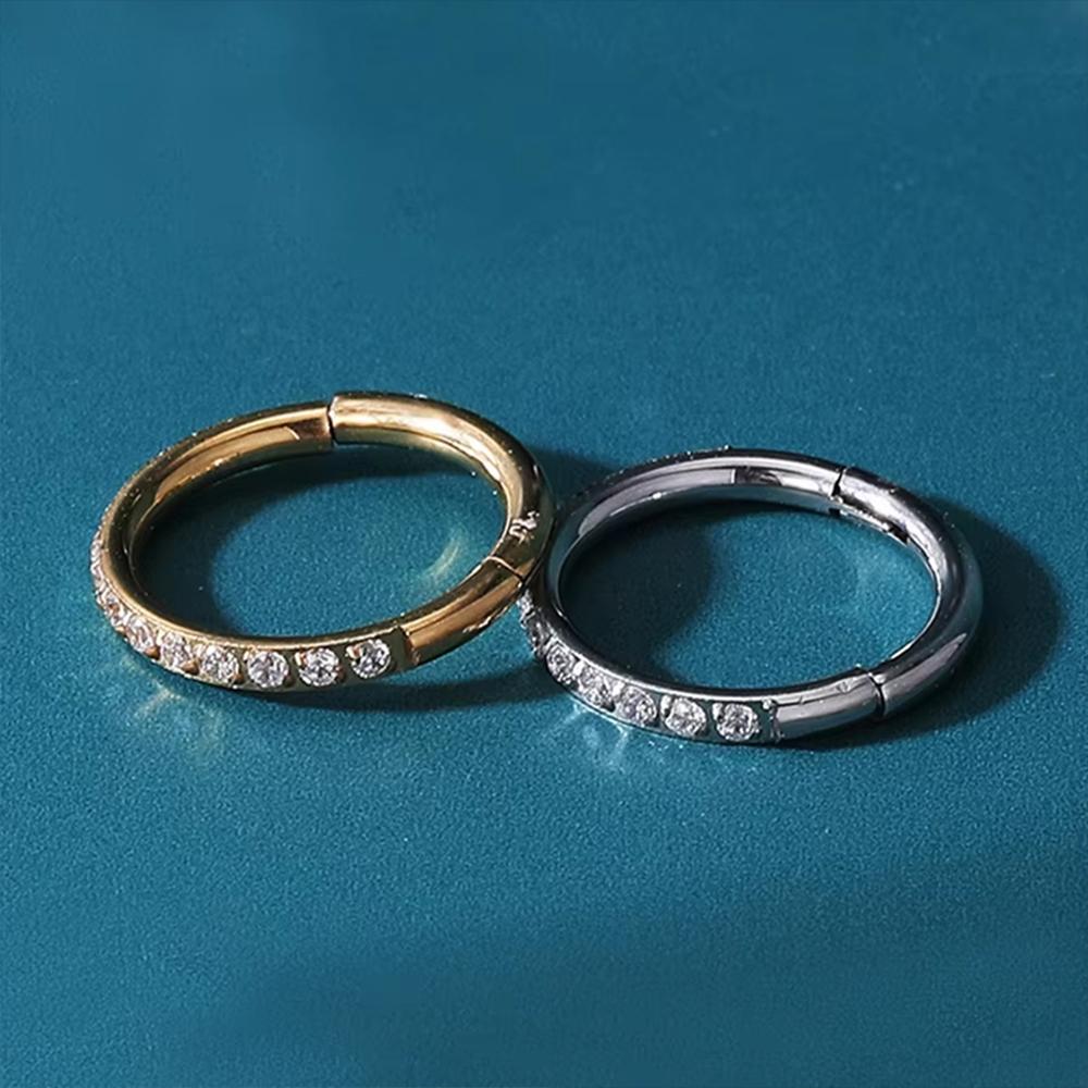 Титановые кольца для носа ASTM F136 16G/18G/20G Пирсинг козелка септума хряща Украшения Женские Красивый гвоздик Гипоаллергенное ухо