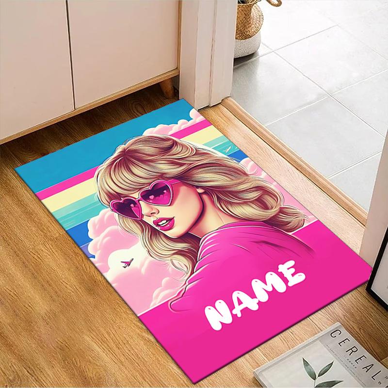 Custom Name Top singer Taylor Rug Game Carpet, Floor Mat for Bedroom Living Room Entryway Rug, Home Decor Idea Gift for Christmas birthday