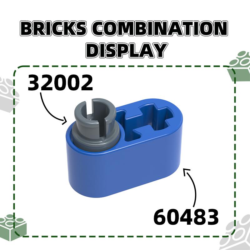 Non-Toxic 217Pcs/Lot No.60483 Beam Thick Bricks 1X2 Axle Holes Block Moc Color Accessories Compatible With Brick Diy Children'S Toy