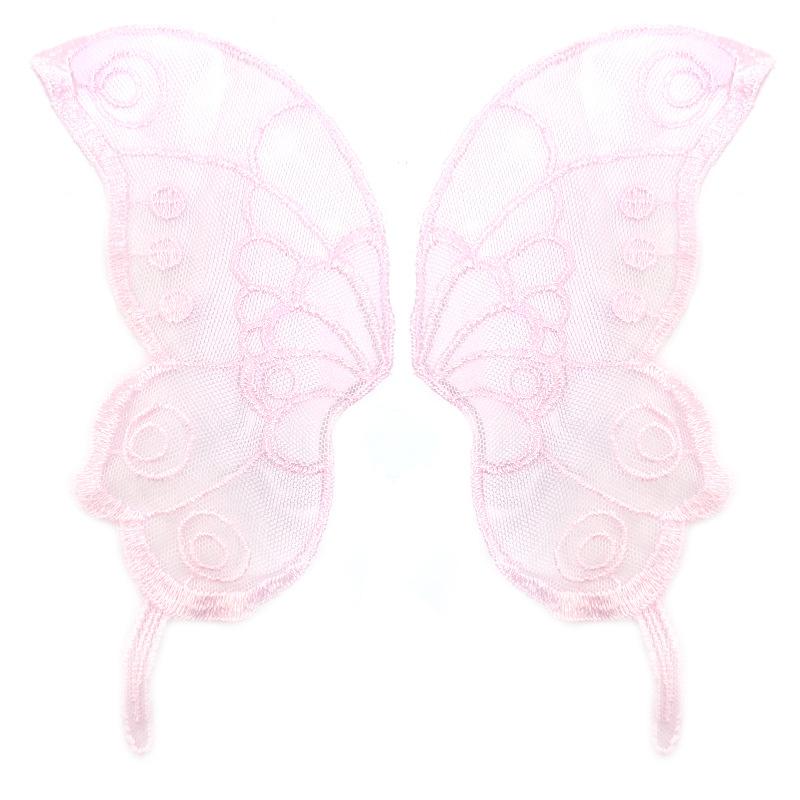 Кружевная сетчатая вышивка бабочка наклейка Бежевый к цветам прозрачная сетчатая основа вышивка DIY кружевные аксессуары симметричные цветочные детали