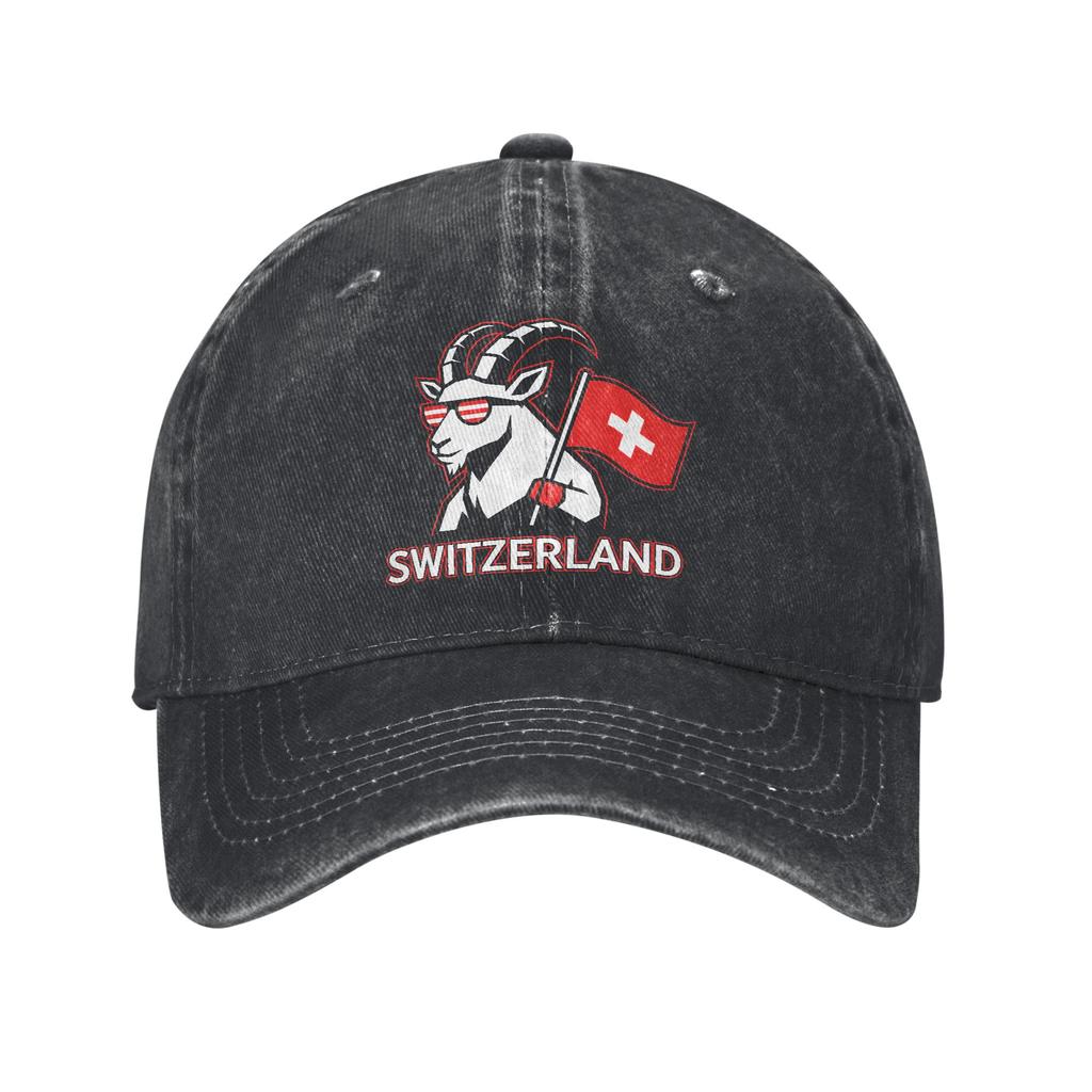 Swiss Switzerland Flag Trucker Hat Merch For Unisex Baseball Caps  Retro Headwear Cap Adjustable