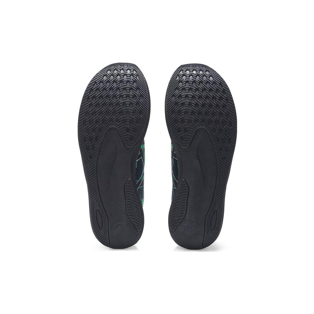 Asics Magic Speed 2.0 Удобная дышащая прочная ткань Низкий верх Марафонские беговые кроссовки Мужские кроссовки Черный Зеленый 1011B744-001