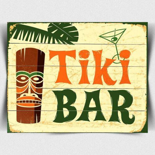 Tiki Bar Retro Metal Aluminium Sign vintage Pub Bar Kitchen Man CaveAluminum