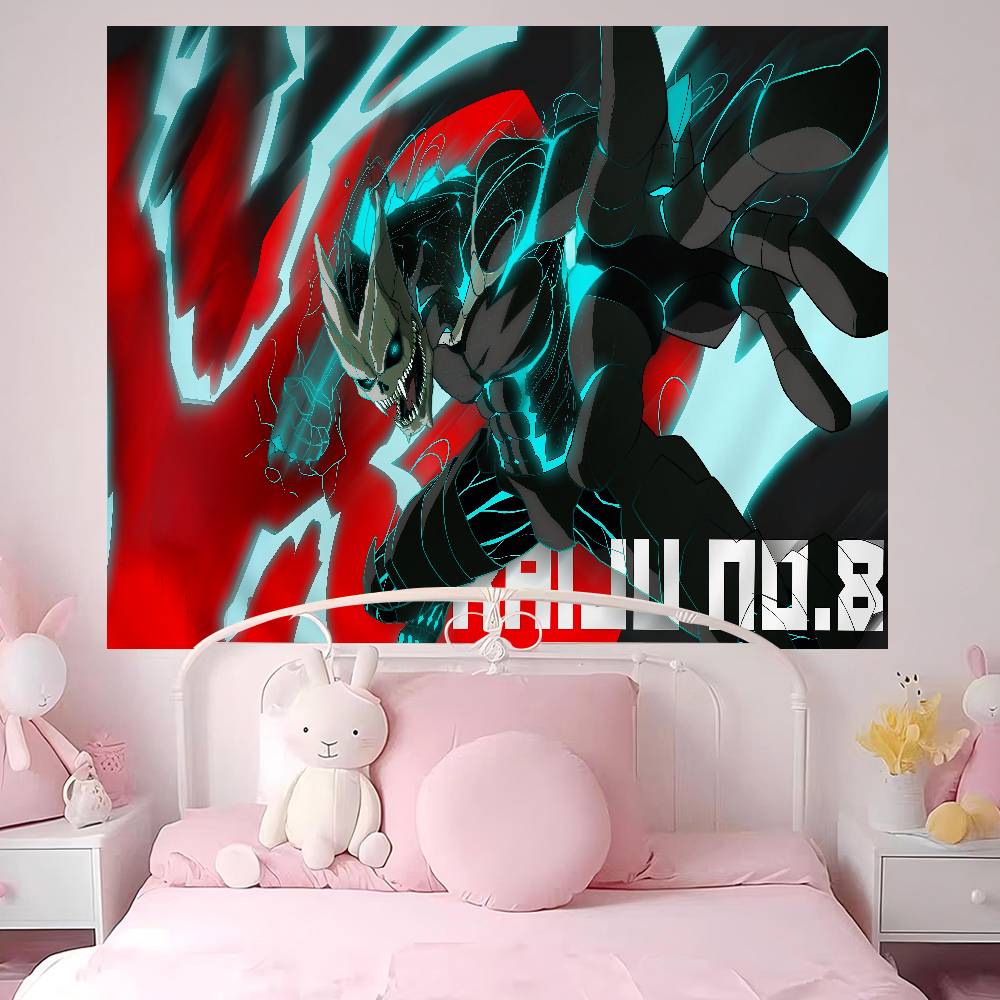 Kaiju No 8 Anmie Colorful Tapestry Wall Hanging Hippie Flower Wall Carpets Dorm Decor Wall Art Decor