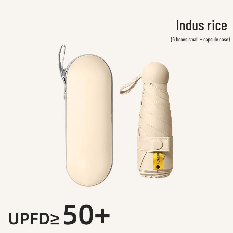 Компактный складной зонт с защитой от УФ-лучей и черной подкладкой