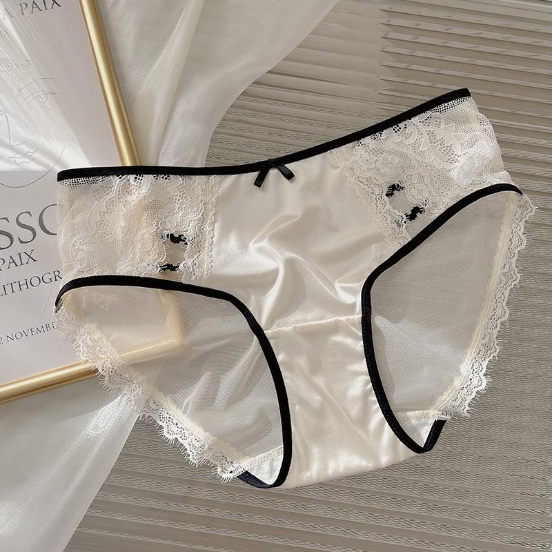 Женское нижнее белье в стиле Pure Desire, новое кружевное сексуальное женское белье с бантом, милые и удобные трусики