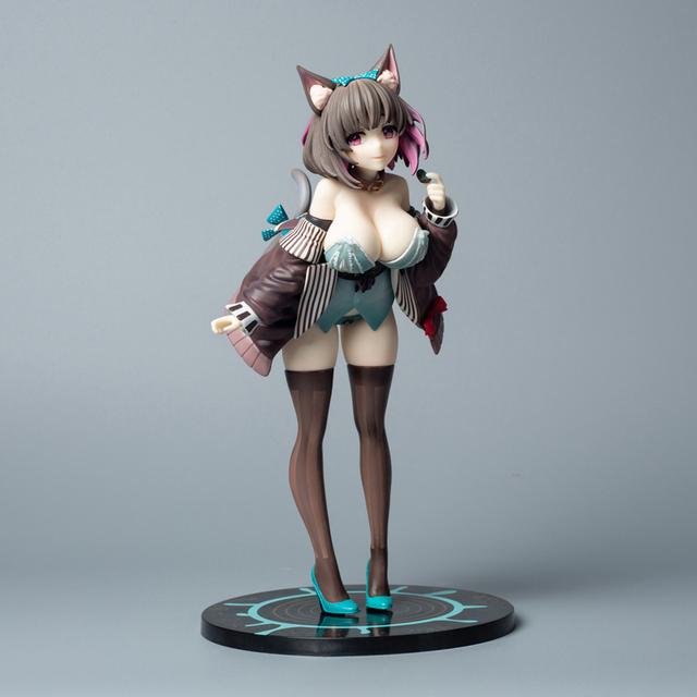 24 см Native Rocket Boy Лиловая фигурка девушки из аниме Лиловая фигурка девушки-кошки Японская аниме-девушка Коллекционная модель куклы Игрушки в подарок