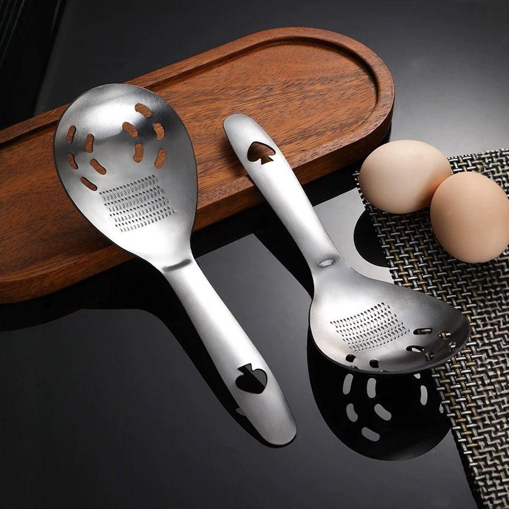 Slotted Bowl Multifunction Strainer Spoon Fine Grater Slotted Pasta Spoon Bottle Opener