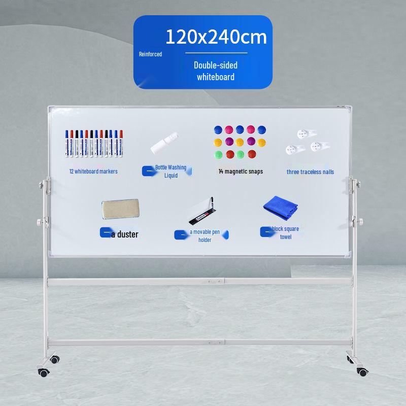 Magnetic Double-Sided Blackboard & Whiteboard Stand for Home, Office & Classroom.
