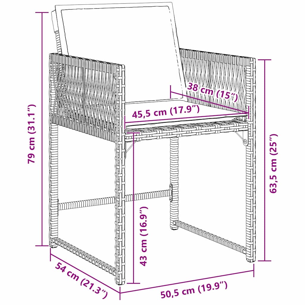 Garden Dining Set 9 pcs Grey Poly Rattan