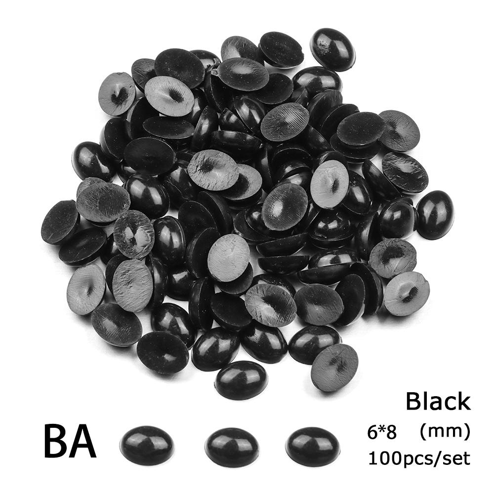100Pcs Safety Plastic Safety Noses Oval Plastic Safety Eyes Safety Flat Noses for Dolls Making Toys
