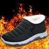 Winter Non-Slip Thicked Plush Snow Boots Men Waterproof Non-Slip Warm Cotton-Padded Shoes Male Solid Color Keep Warm Ankle Boots