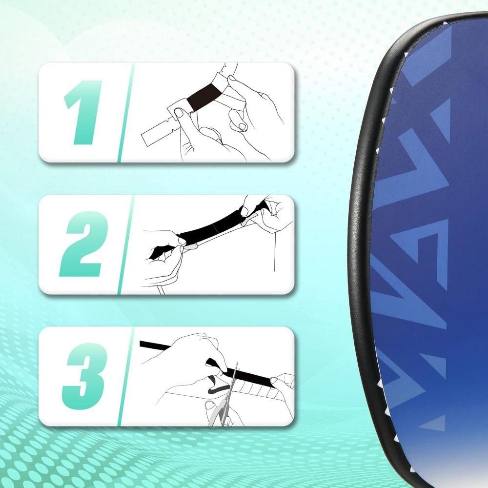 3Pcs DIY Racquet Protective Sticker Thickened Racket Protection Strip Friction Prevention