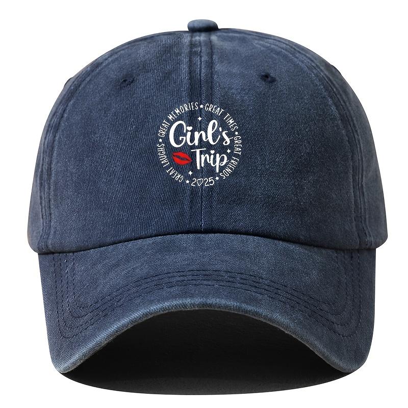 "Girls Trip 2025" Dad Hat | Vintage Washed Baseball Cap For Travel Hiking & Hip-Hop