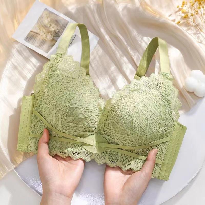 Нижнее белье Тонкие срезы Собранные Не оставляющие следов Дышащая боковая грудь Непровисающий Регулируемый бюстгальтер с неметаллическим кольцом