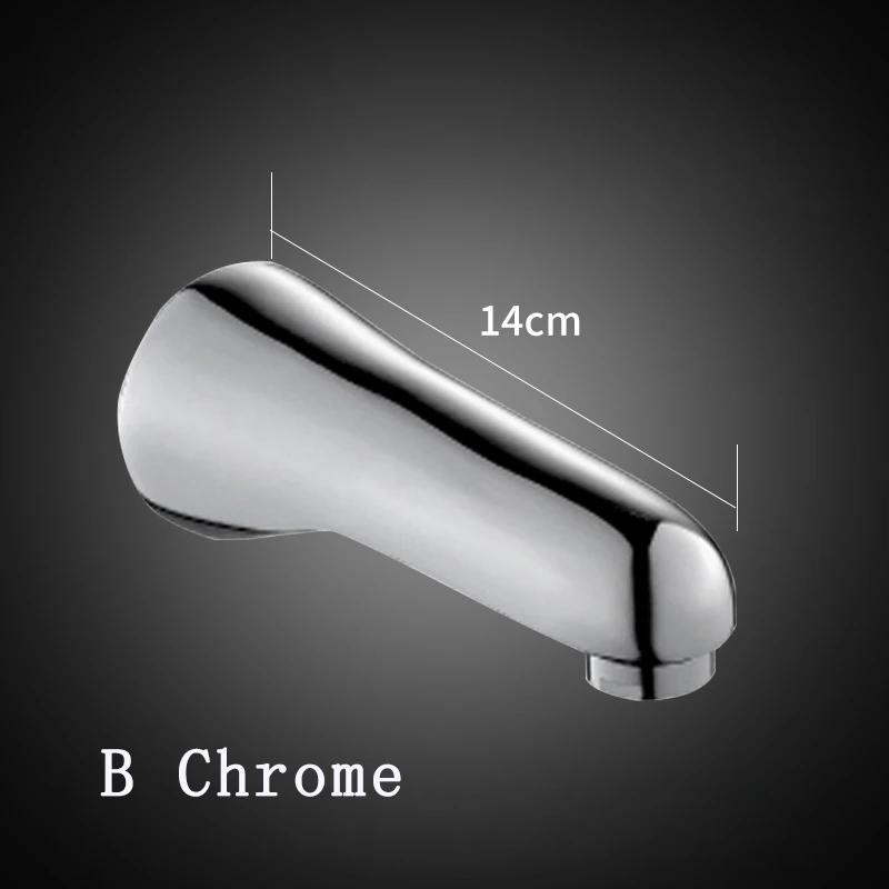 Matte Black Or Chrome Solid Bass Outlet Wall Mounted Shower Spout Bath Tub Shower Mixer Faucet Spout Filler 180 degreeFolding
