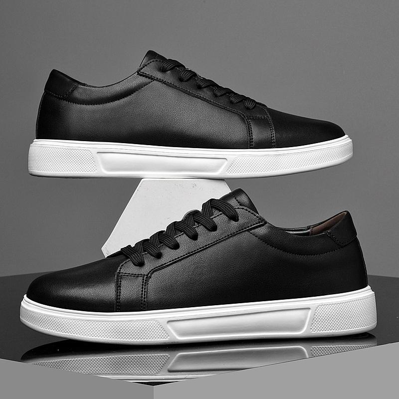 Genuine Leather Mens Casual Shoes New Comfortable Skateboard Footwear All-Match Sneakers Versatile Lace-Up Male Tenis Masculino