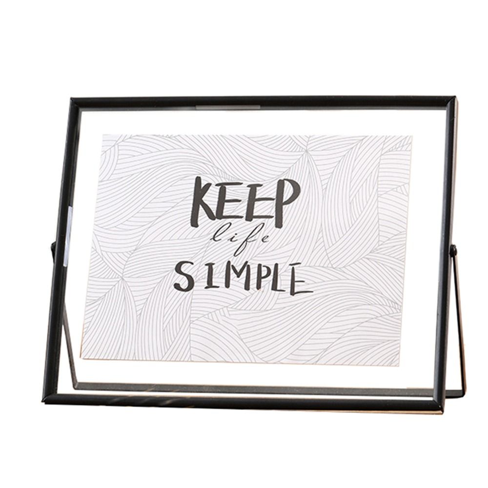 Металлическая фоторамка в минималистичном стиле Прозрачная поверхность Парящая фоторамка Дом