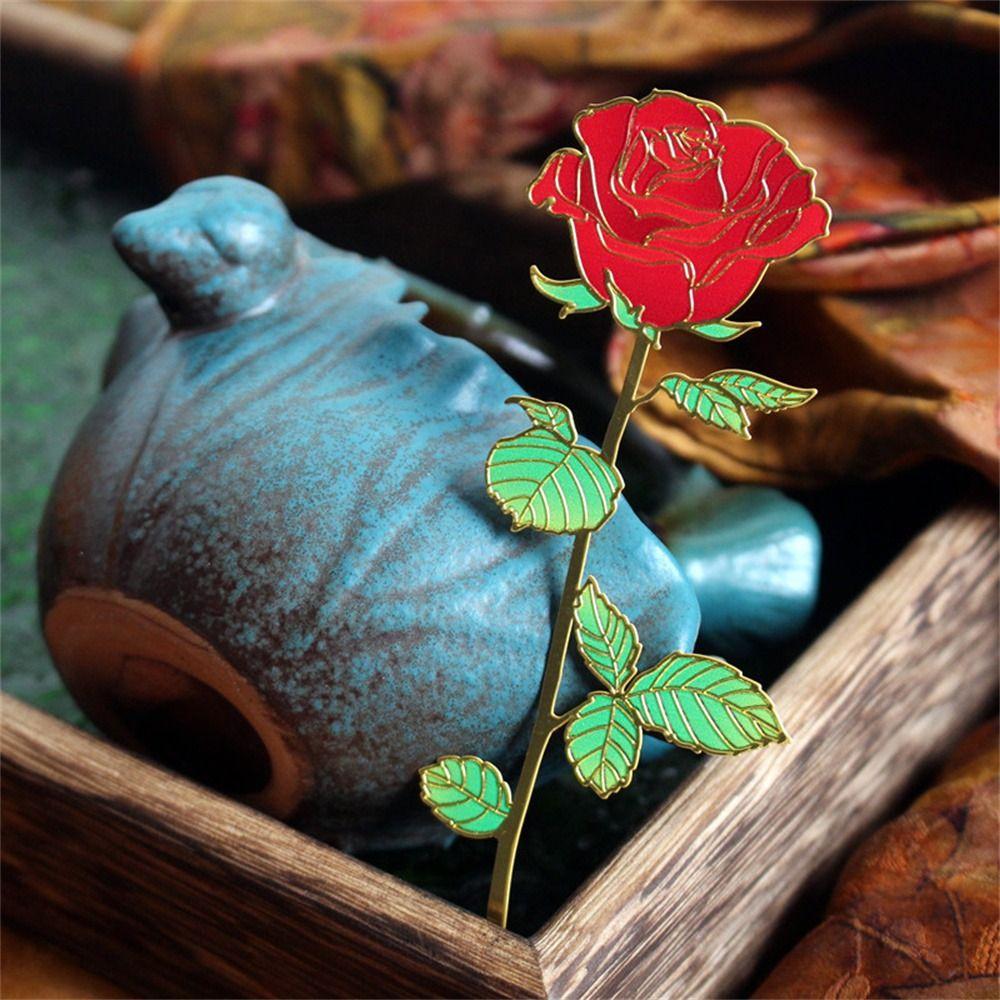 Цинк Цинковый сплав Подвеска Роза Закладки Офис Школа Чтение Книжная закладка Металлическая закладка Подарки учителю